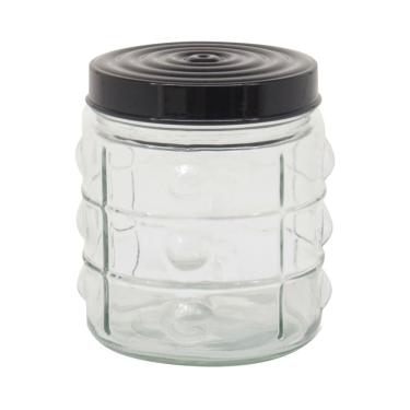 Imagem de Pote de Vidro Le Classic Redondo Tampa Preta 1L