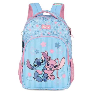 Imagem de Mochila Infantil Feminina 3 divisórias Stitch - Luxcel