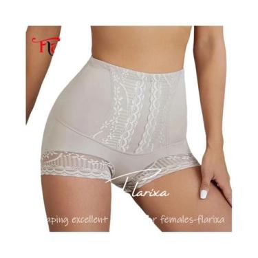 Imagem de Calcinha Modeladora De Cintura Alta Com Renda, Shorts Levanta Bumbum E