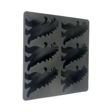 Imagem de Forma De Gelo De Silicone Dinossauro: 6 Cubos Gigantes Para Decoração 