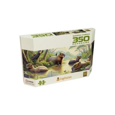 Imagem de Quebra-Cabeça - 350 peças - Panorama Capivaras - GROW JOGOS