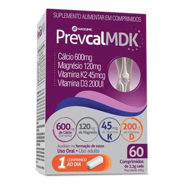 Imagem de Prevcal Mdk 600mg Calcio - 60cpr - Vitaminas D, K, Magnésio - Congratu