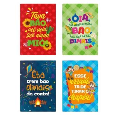Imagem de Cartaz Decorativo Festa Junina C/4un Arraia Decoração - Regina festas