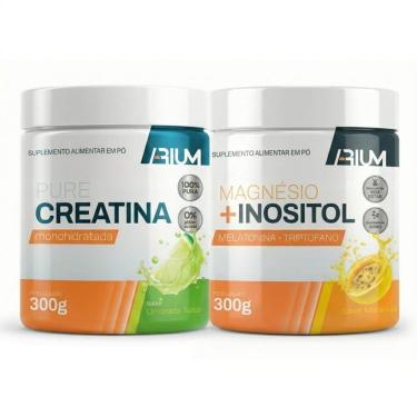 Imagem de Kit Creatina 300g Magnésio + Magnésio Inositol com Melatonina 300gr Arium-Unissex