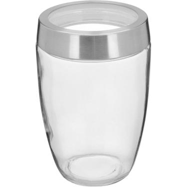 Imagem de POTE MANTIMENTOS HOME&CO COM TAMPA DE VIDRO 1 LITRO 18x12x12cm