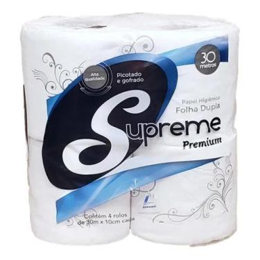 Imagem de Papel Higiênico Folha Dupla Supreme Premium Fardo com 64 rolos de 30mt