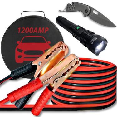 Imagem de Cabo de Carga Bateria Chupeta 1200amp, ideal para carros e caminhões. 