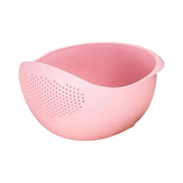 Imagem de Cesto Escorredor De Silicone Com Alça Para Lavar Arroz E Frutas, Organ