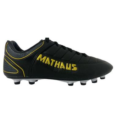 Imagem de Chuteira Campo Mathaus New Galatic Adulto Preto, 40