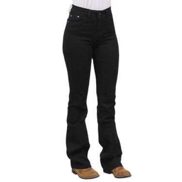 Imagem de Calça Jeans Feminina Bootcut Preta West X 37862, 46