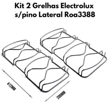 Imagem de Kit 2 Grelhas Fogao Electrolux s/pino Lateral Roa3388