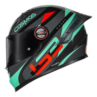 Imagem de Capacete Masculino Moto Ls2 Ff358 Pro Modok Verde Spoiler, PRETO VERDE