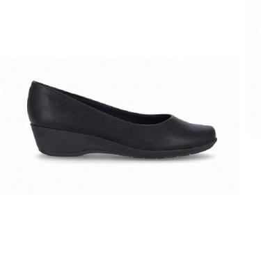 Imagem de Sapato Salto Anabela Médio Piccadilly 143133 Feminino - Preto, Preto, 