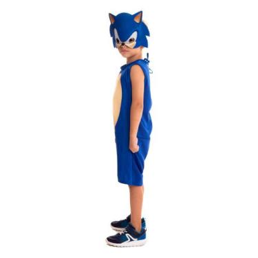 Imagem de Fantasia Infantil Premium Sonic Original com Máscara - Novabrink, G