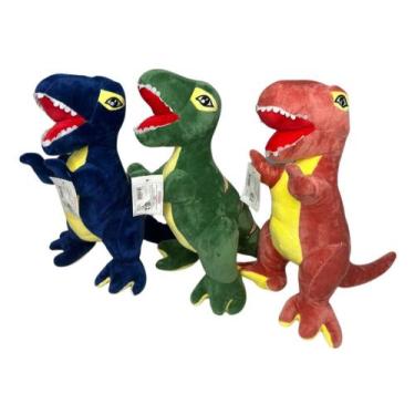 Imagem de Dinossauro Aventuras Jurássicas T-rex De Pelucia Urso Kids - Ak Toys, 