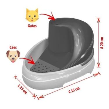 Imagem de Tobo Fonte Bebedouro Automático Caes E Gatos Preto - Mec Pet, Preto