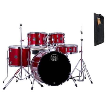 Imagem de Bateria Mapex Comet Vermelho 5 peças instrumento de Percussão, 22