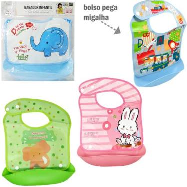 Imagem de Babador Infantil com Coletor de Migalhas (Alimentos) Remivível. - Cosy