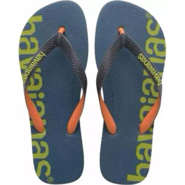 Imagem de Chinelo Havaianas Top Logomania Hightech - Petróleo (sandália), 33/34