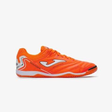 Imagem de Chuteira de Futsal Joma Maxima - Laranja e Branco, Laranja, Branco, 40