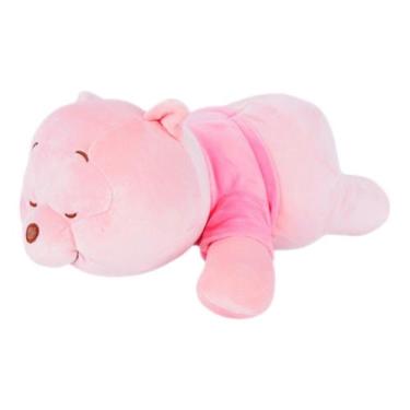 Imagem de Pelúcia Ursinho Pooh Disney Original 20cm Rosa Super Macia - MINISO