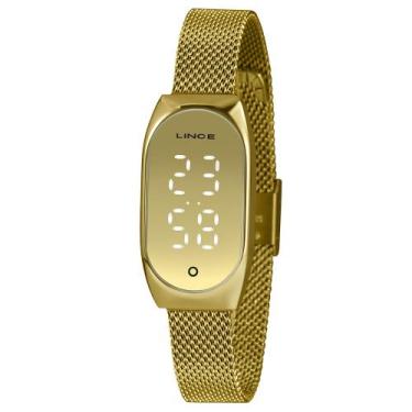 Imagem de Relógio Feminino Lince Digital LDG4706L CXKX Mesh Dourado