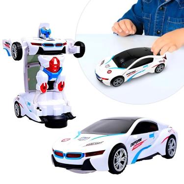Imagem de Brinquedo Carrinho Robô 2 em 1 Bate e Volta com Som e Luz Infantil GXM