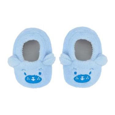Imagem de Pantufa para bebê Pimpolho Ref 9311, G, Azul claro