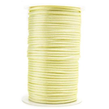 Imagem de Cordão de Cetim Rabo de Rato 4mm 100 Metros - artePunto, AMARELO CLARO