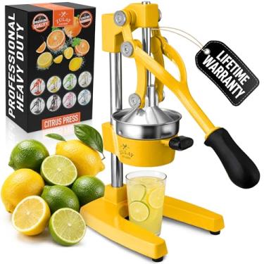 Imagem de Zulay Kitchen Espremedor de ferro fundido - Espremedor manual resistente fácil de limpar, espremedor de frutas cítricas profissional - Espremedor de limão de aço inoxidável - espremedor manual de