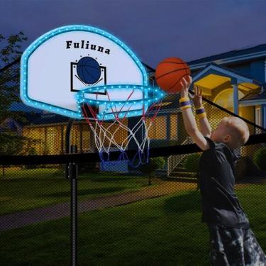 Imagem de Aro de basquete para trampolim Fuliuna com energia solar e LED