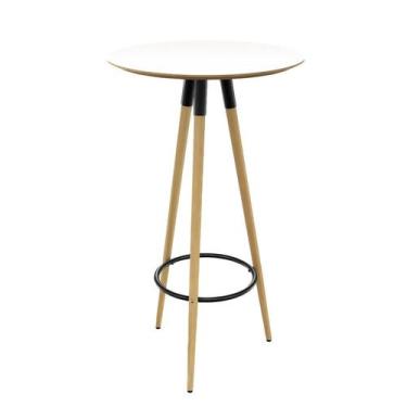 Imagem de Mesa Bistrô Redonda com Tampo MDF Rio Branca 60 cm - Modern