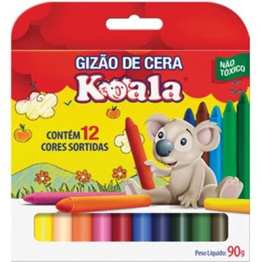Imagem de Giz de Cera Jumbo 12 Cores Koala PCT.C/12 - Delta