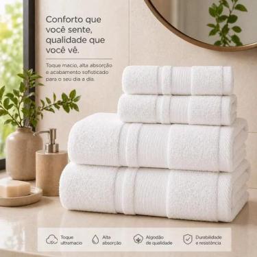 Imagem de Jogo de Toalhas Gigante Master 100 Algodão 550g por m² 4 Peças - Appel