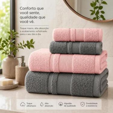 Imagem de Jogo de Toalhas Gigante Master 100 Algodão 550g por m² 4 Peças - Appel