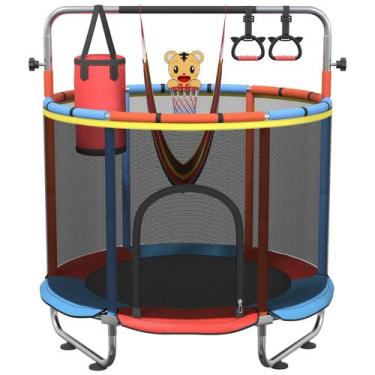 Imagem de Trampolim Infantil Maemttes 60" com Barra de Ginástica e Rede