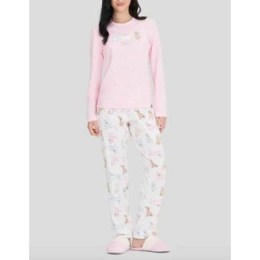 Imagem de Pijama Manga Longa Rosa Cachorrinhos 1157708 Mensageiro dos Sonhos, Ro
