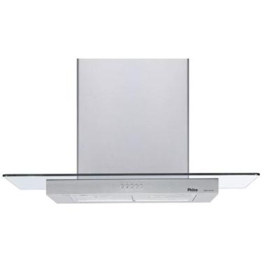 Imagem de Coifa Flat Philco PCO90I 90cm Led Vidro Inox Exaustor e Depurador, Pra