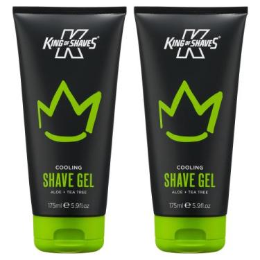 Imagem de Gel de Barbear King of Shaves Aloe Tea Tree 2x175 ml