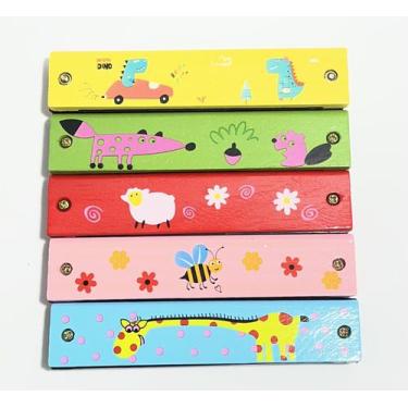 Imagem de Kit c/ 3 Gaita Harmonica de Brinquedo de Madeira com - Dalla Valle