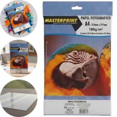 Imagem de Papel Fotográfico A4 Glossy 180g Masterprint 50folhas Brilhante