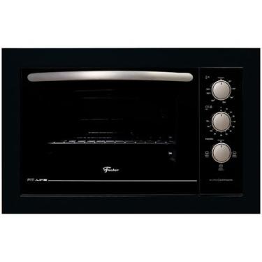 Imagem de Forno Elétrico de Embutir Fischer Fit Line 48L Preto com Grill e Timer