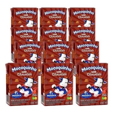 Imagem de Kit 2 até 12 Achocolatado Pronto Mocoquinha Sabor Chocolate 200ml Bebi