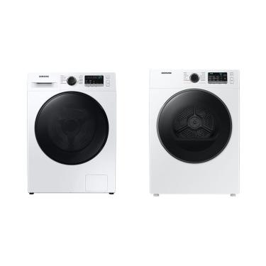 Imagem de Lavadora Samsung 11kgs WW11T Branca 220 + Secadora Samsung 12kgs Branca DV12B 220