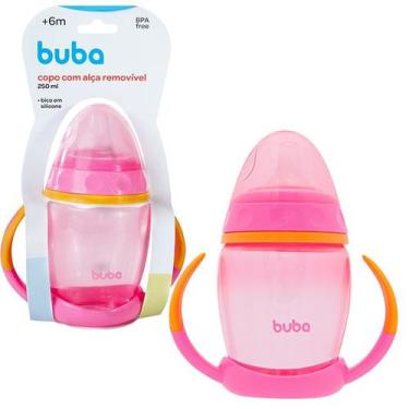Imagem de Copo Transição Infantil Com Alça Removível Bico Silicone 250ml 6m+ Bab
