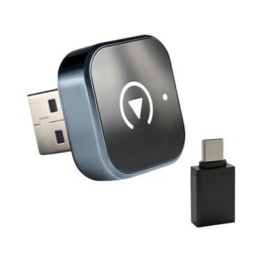 Imagem de Dongle Ultra Mini 2-em-1 Wireless CarPlay Android Auto, Adaptador Univ