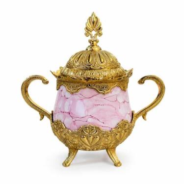 Imagem de Açucareiro luxo rosa 15x14cm - GNJ HOME DECOR