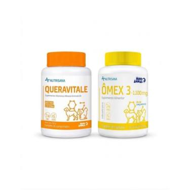 Imagem de Kit Queravitale 30 Cp + Omex 3 1100mg Cão Gato Mundo Animal