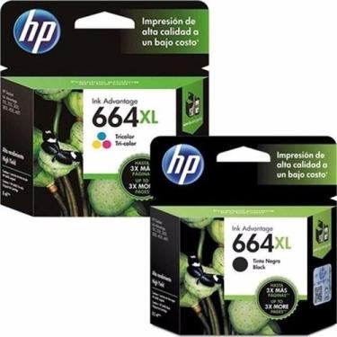 Imagem de Kit Cartuchos hp 664 xl Black + Color Originais