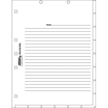 Imagem de Tabbies, TAB54520, folhas divisoras de índice de tabela médica, 400 / caixa, branco